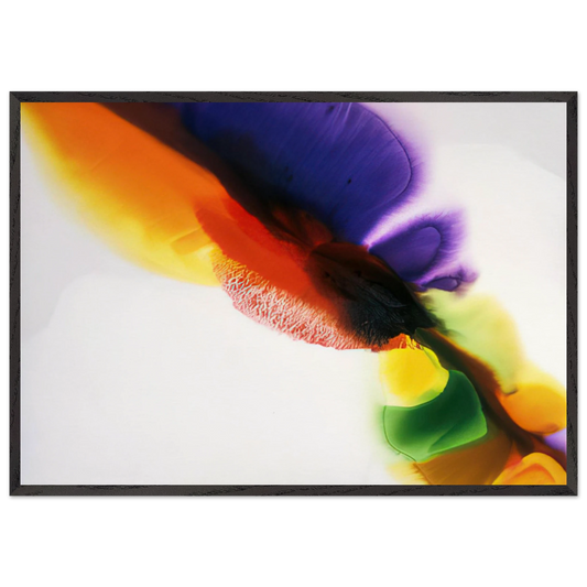 Phenomena Tibetan Flange - Paul Jenkins Framed Art Print – Black Wooden Frame - Default Title - -Framed Art Print