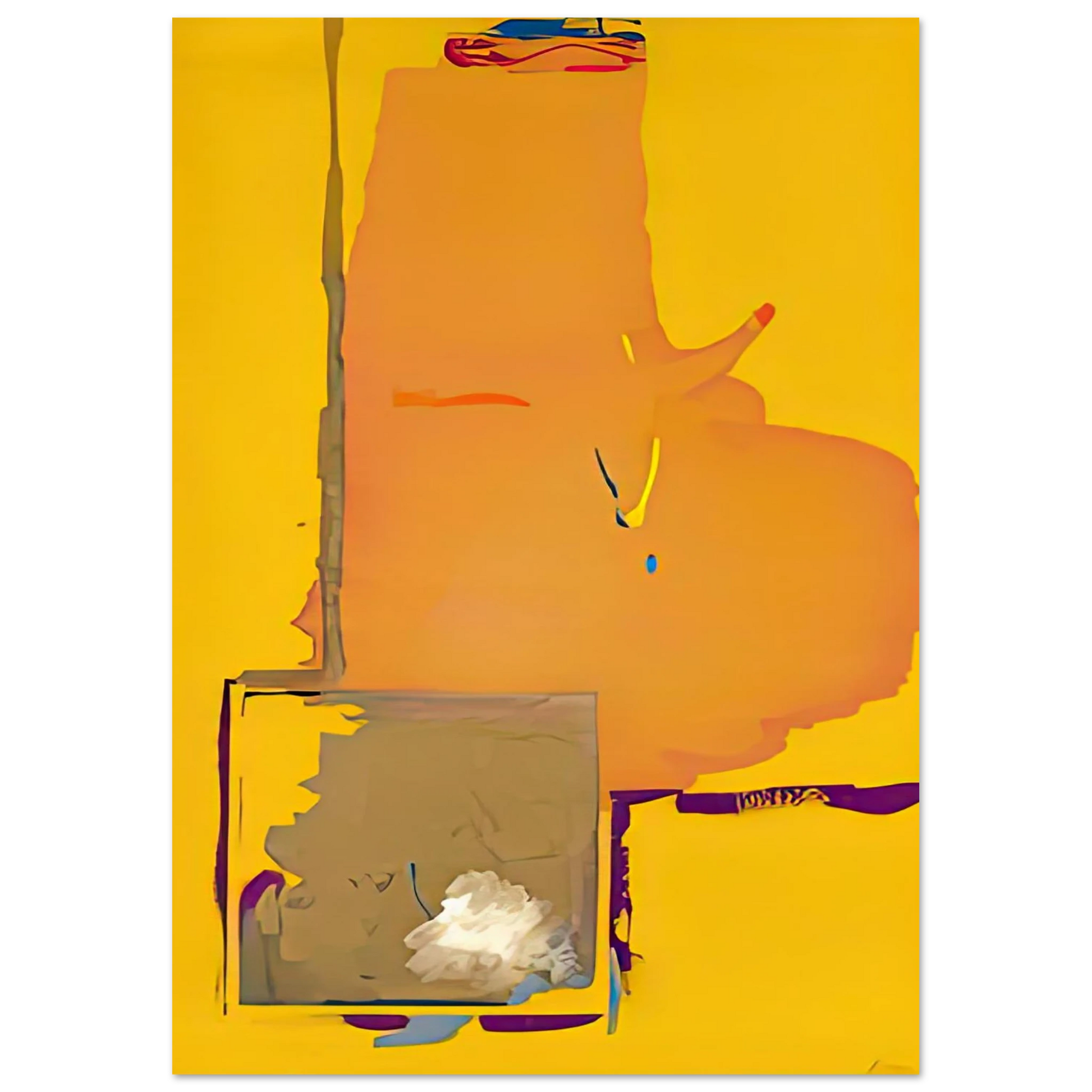 Helen Frankenthaler - Mardi Gras, 1987- Wall Art - 21x29.7 cm / 8x12" - Premium Wooden Framed Poster With Fine Art Paper - Black frame