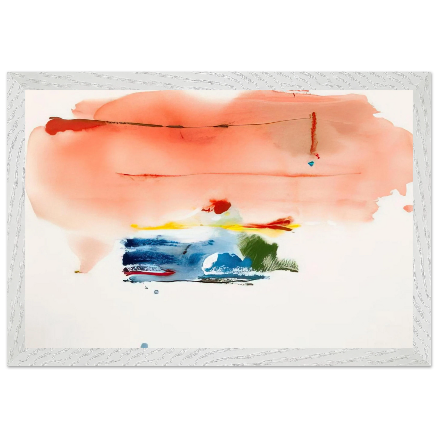 Helen Frankenthaler - Santa Fe II - 1986 Wall art - 45x60 cm / 18x24 inches - Premium Wooden Framed Poster With Fine Art Paper - Black frame