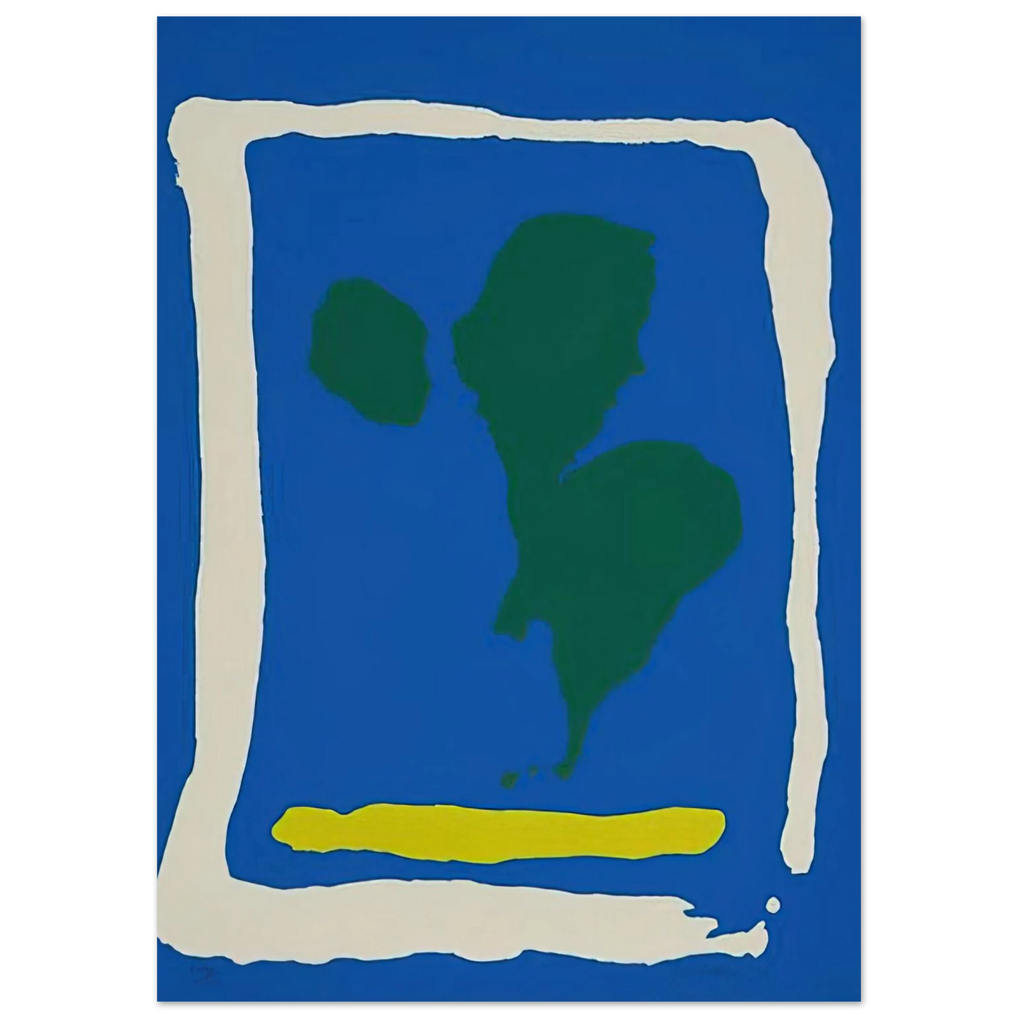 Helen Frankenthaler - Air Frame - 1965 Wall art - 40x50 cm / 16x20 inches - Premium Wooden Framed Poster With Fine Art Paper - Black frame