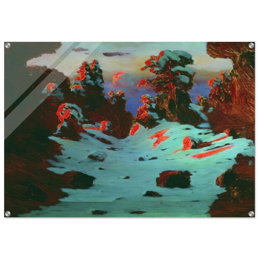 Sunset Effect - Arkhyp Kuindzhi Acrylic Print - 70x100 cm / 28x40″ inches | Arkhyp Kuindzhi Wall Art | Arkhyp Kuindzhi Prints