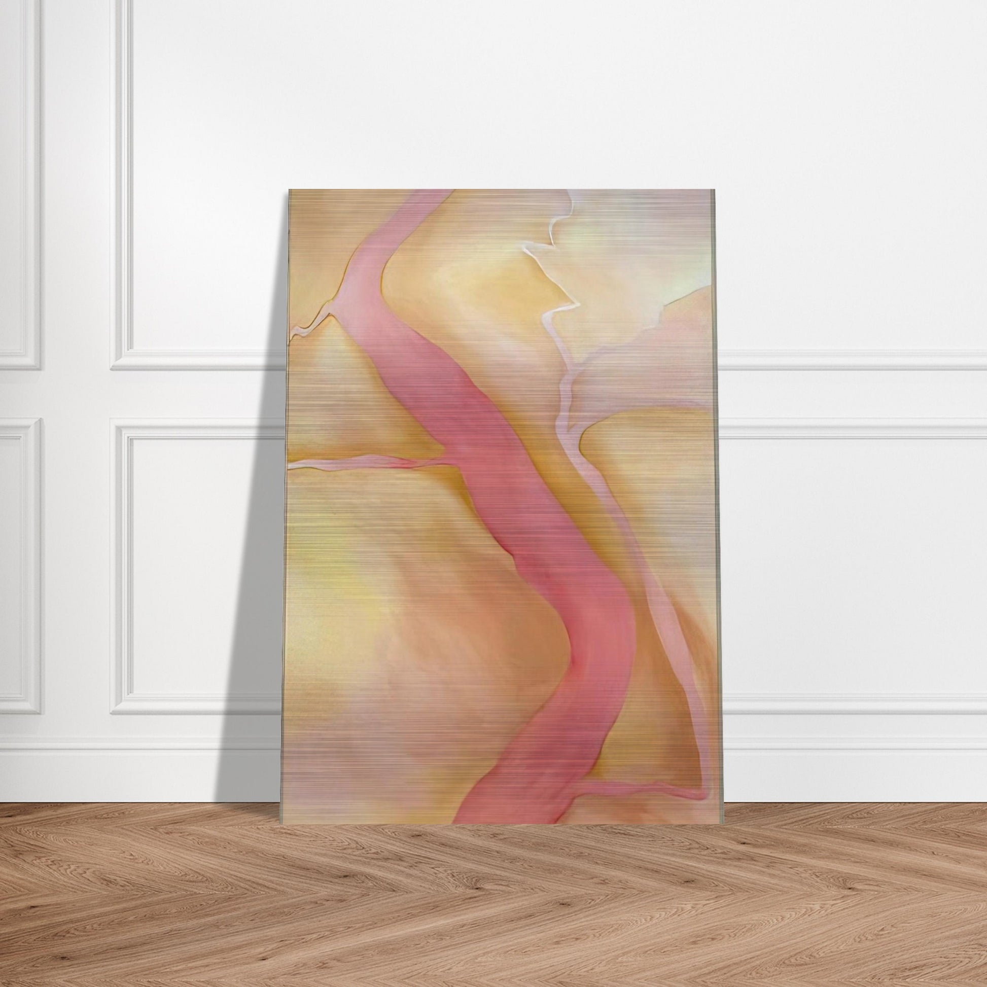 It Was Yellow and Pink II - Georgia O'Keeffe Brushed Aluminum Print - 70x100 cm / 28x40 inches | Georgia O'Keeffe Aluminum Print | Georgia O'Keeffe Prints