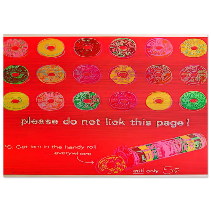 Life Savers - Andy Warhol Brushed Aluminum Print - 70x100 cm / 28x40 inches | Andy Warhol Aluminum Print | Andy Warhol Prints