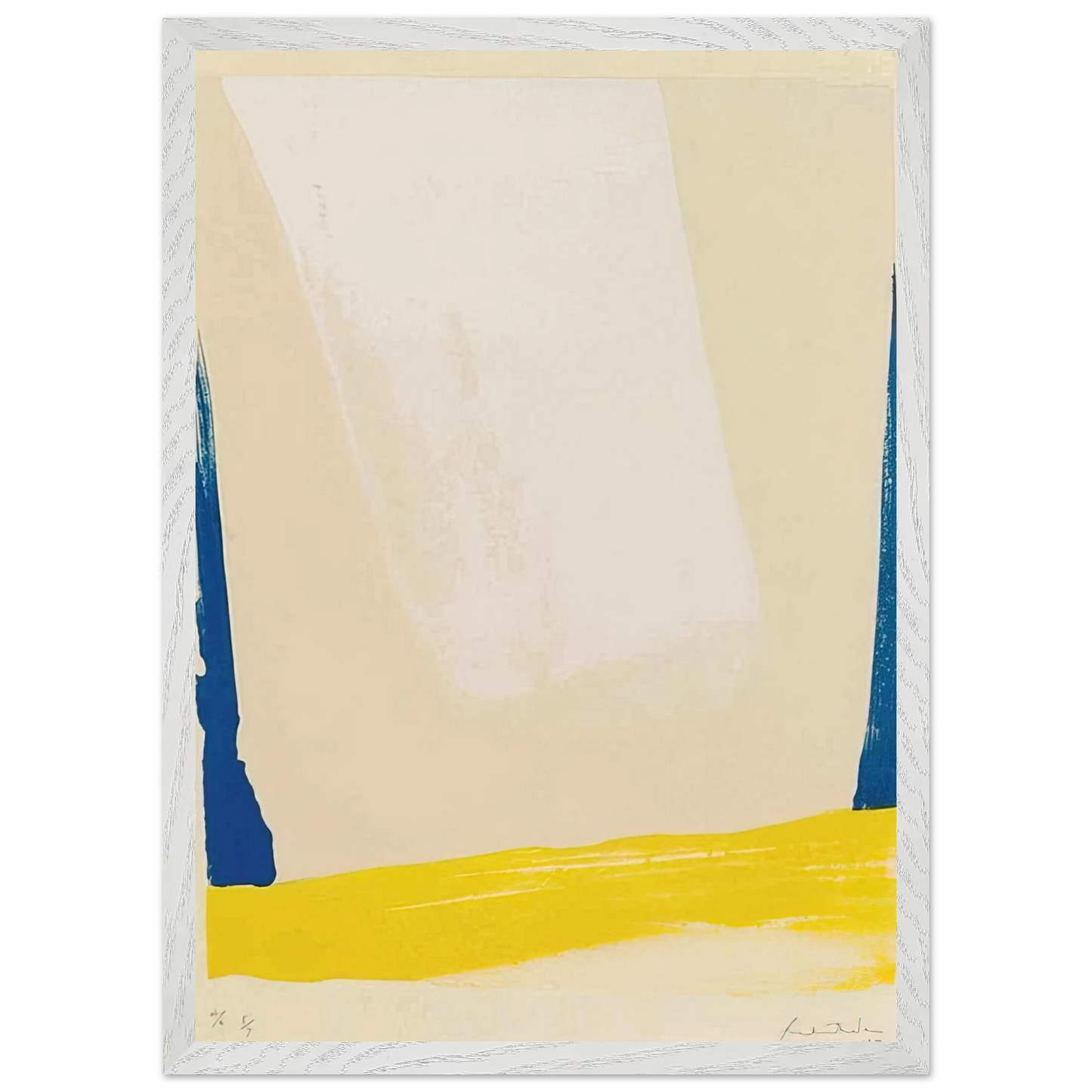 Helen Frankenthaler - White Portal - 1967 Wall art - A3 (29.7 x 42  cm) - Premium Wooden Framed Poster With Fine Art Paper - Wood frame