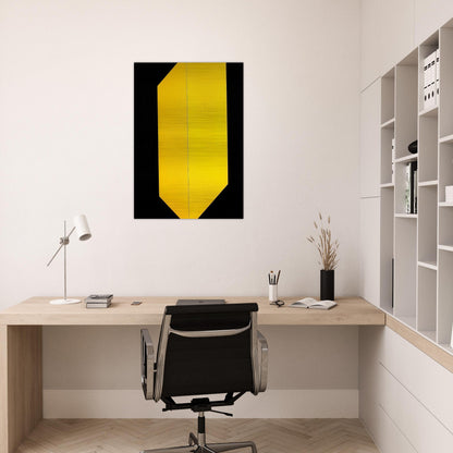 Black and Yellow - 2009 - Carmen Herrera Brushed Aluminum Print - 70x100 cm / 28x40 inches | Carmen Herrera Aluminum Print | Carmen Herrera Prints