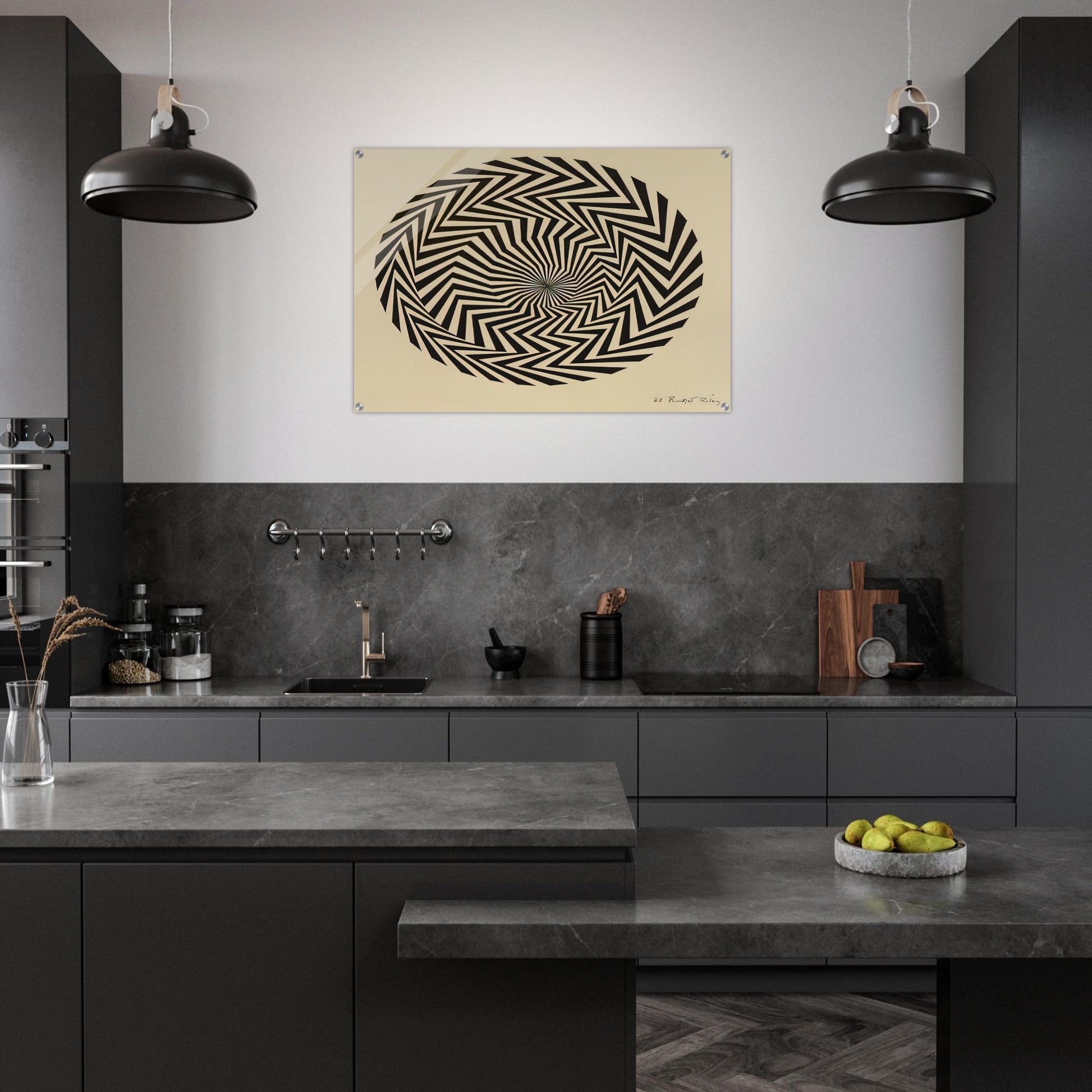 BLAZE STUDY 1962 - Bridget Riley Acrylic Print - 70x100 cm / 28x40″ inches | Bridget Riley Wall Art | Bridget Riley Prints