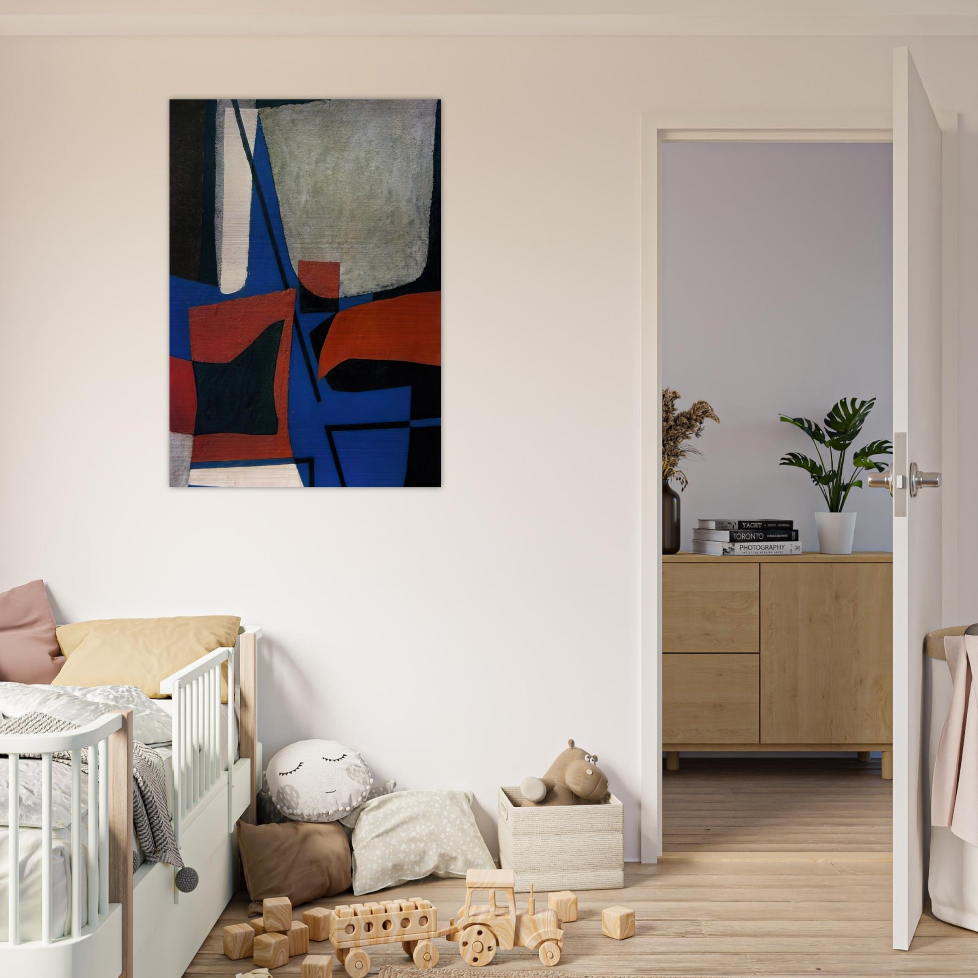 ABSTRACT COMPOSITION 1955 - Enrico Prampolini Brushed Aluminum Print - 70x100 cm / 28x40 inches | Enrico Prampolini Aluminum Print | Enrico Prampolini Prints