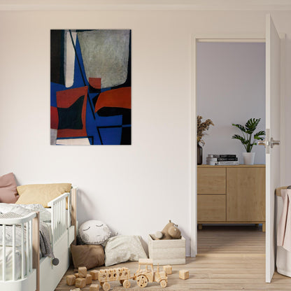 ABSTRACT COMPOSITION 1955 - Enrico Prampolini Brushed Aluminum Print - 70x100 cm / 28x40 inches | Enrico Prampolini Aluminum Print | Enrico Prampolini Prints