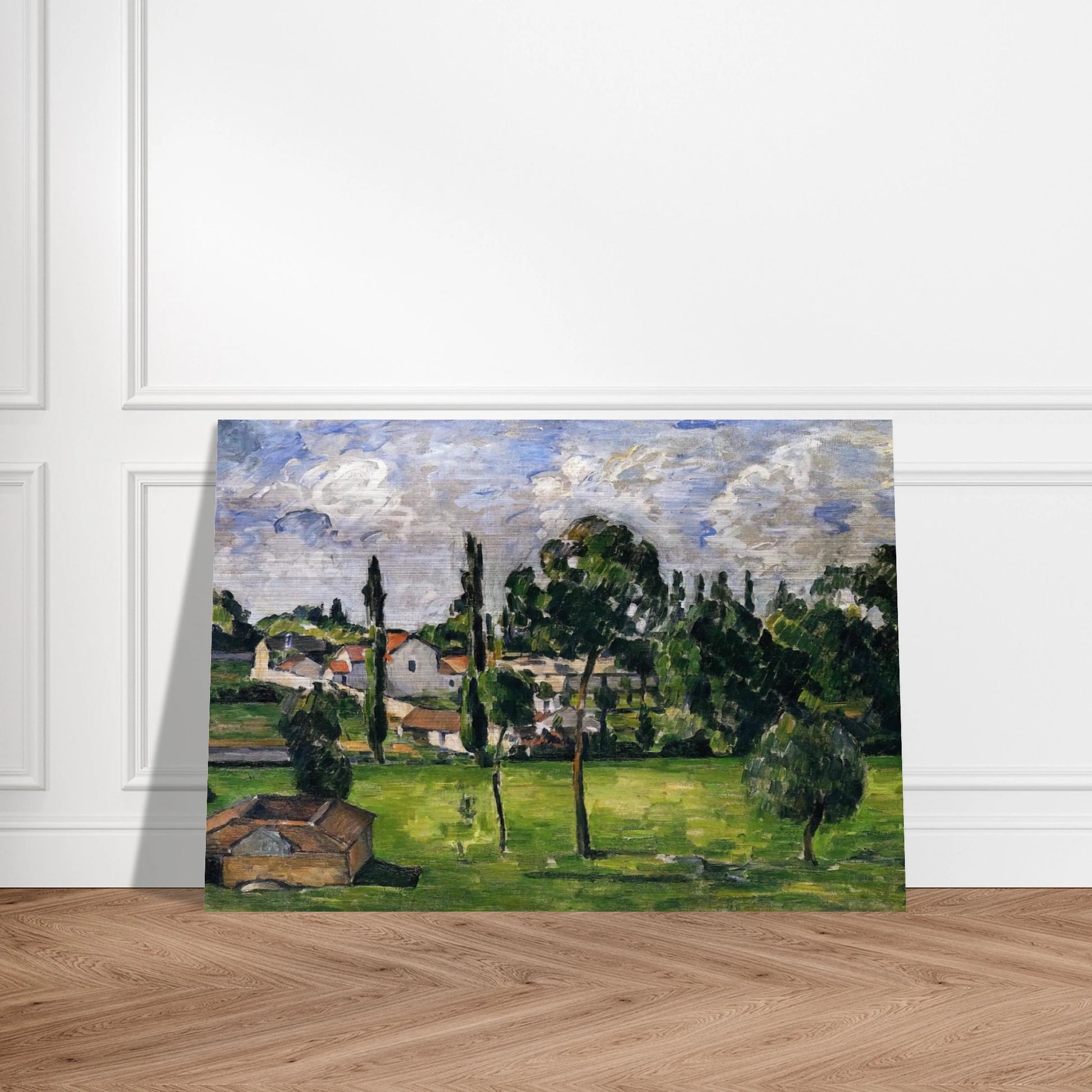 Landscape with Waterline - Paul Cézanne Brushed Aluminum Print - 70x100 cm / 28x40 inches | Paul Cézanne Aluminum Print | Paul Cézanne Prints