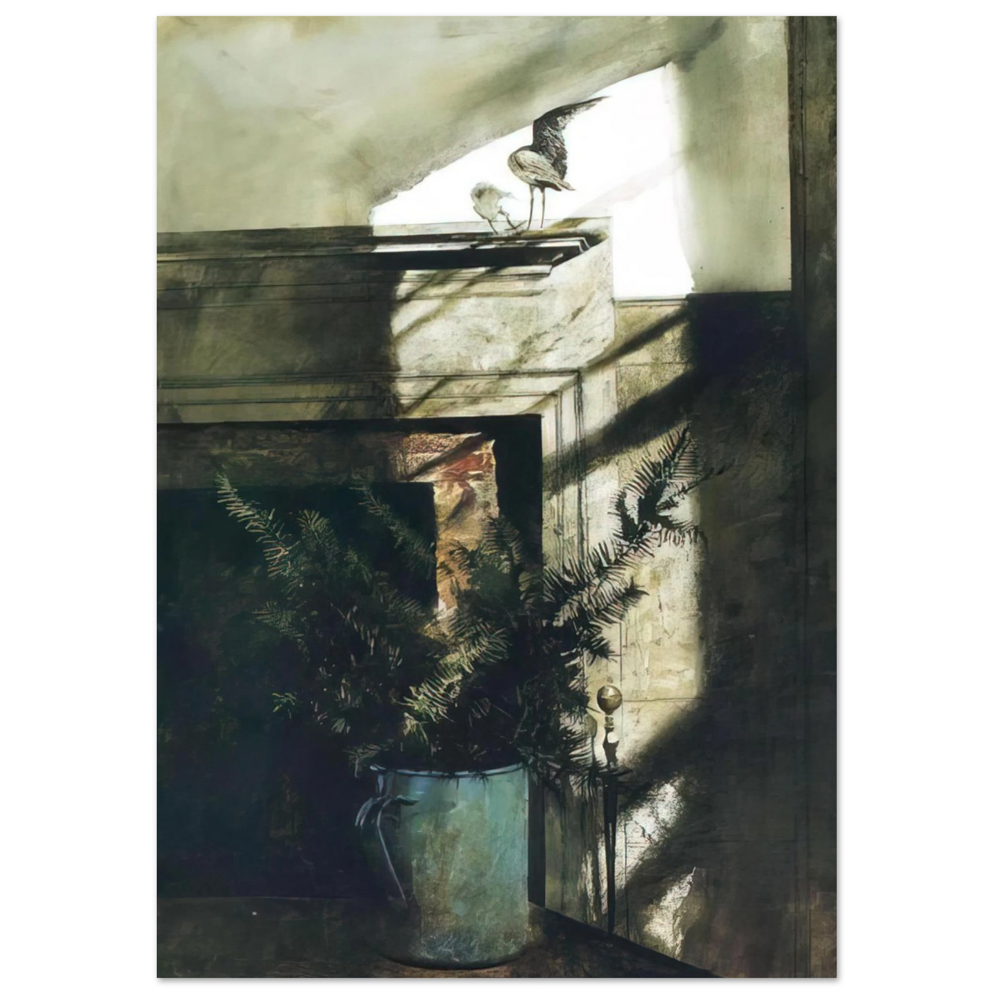 Andrew Wyeth - BIRD IN THE HOUSE Wall Art - 30x40 cm / 12x16 inches - Fine Art Poster - -