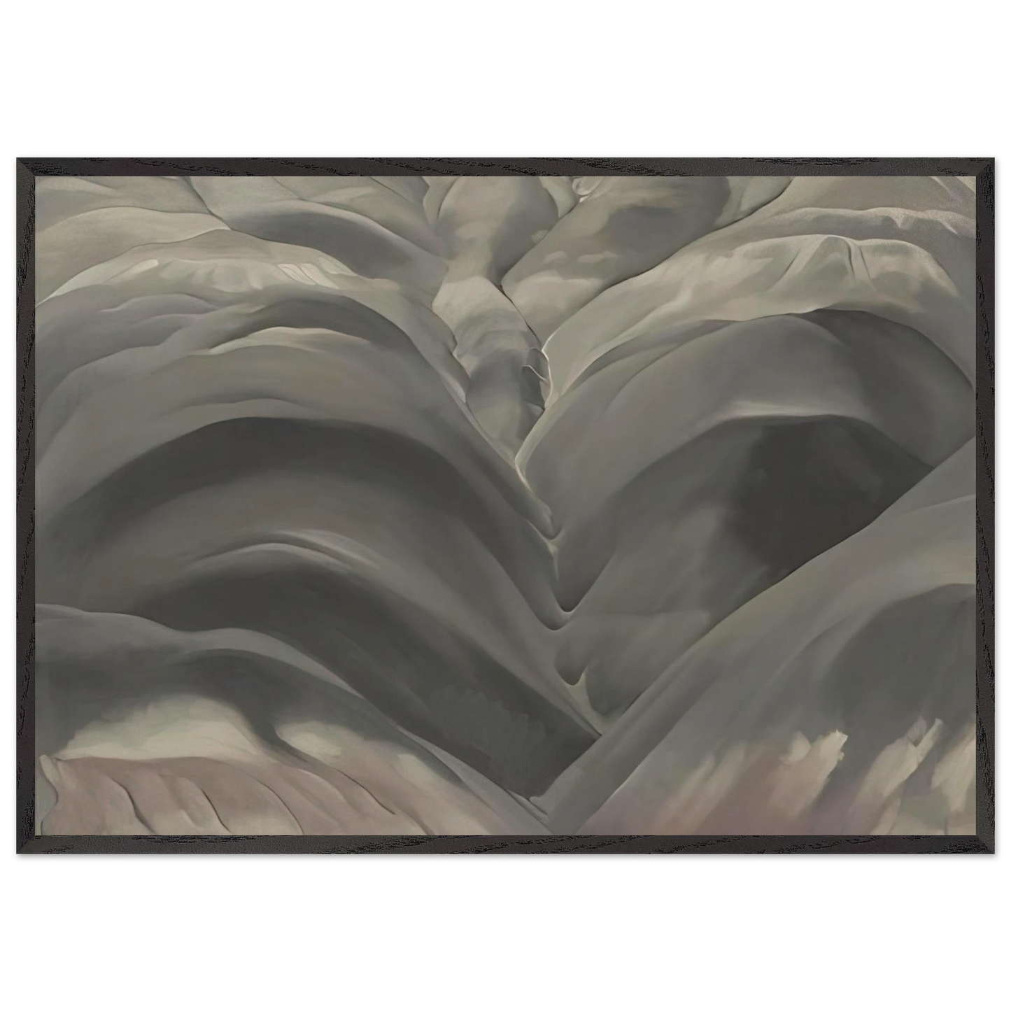 Black Place I - Georgia OKeeffe 70x100 cm / 28x40 inches Framed Art Print – Black Wooden Frame