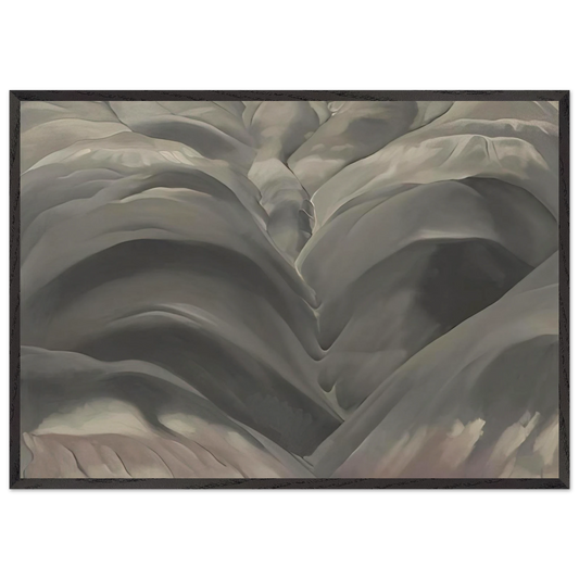 Black Place I - Georgia OKeeffe 70x100 cm / 28x40 inches Framed Art Print – Black Wooden Frame