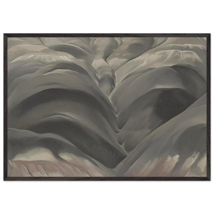 Black Place I - Georgia OKeeffe 70x100 cm / 28x40 inches Framed Art Print – Black Wooden Frame