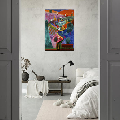 David Hockney - David Hockney Brushed Aluminum Print - 70x100 cm / 28x40 inches | David Hockney Aluminum Print | David Hockney Prints