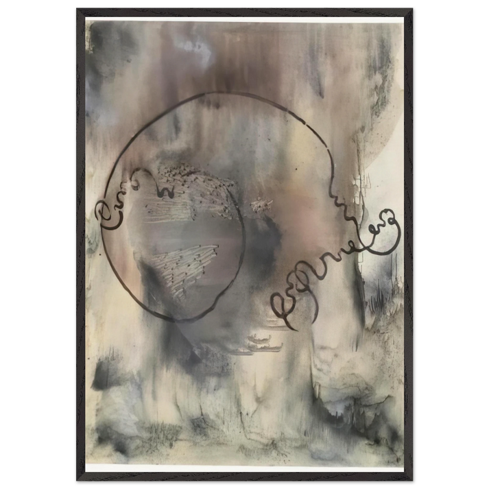 AUDATIA 1986 - Sigmar Polke 70x100 cm / 28x40 inches Framed Art Print – Black Wooden Frame