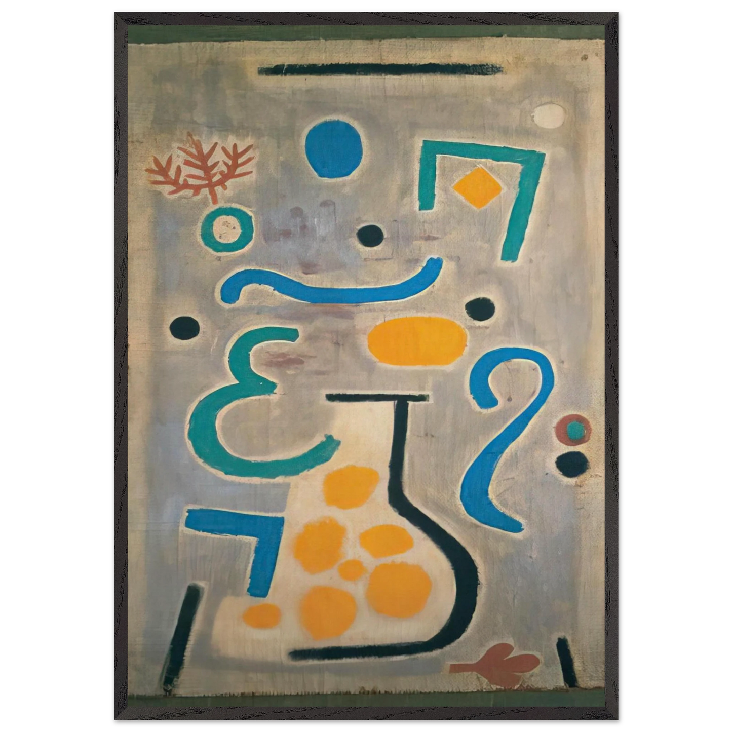 THE VASE 1938 - Paul Klee Framed Art Print – Black Wooden Frame - Default Title - -Framed Art Print