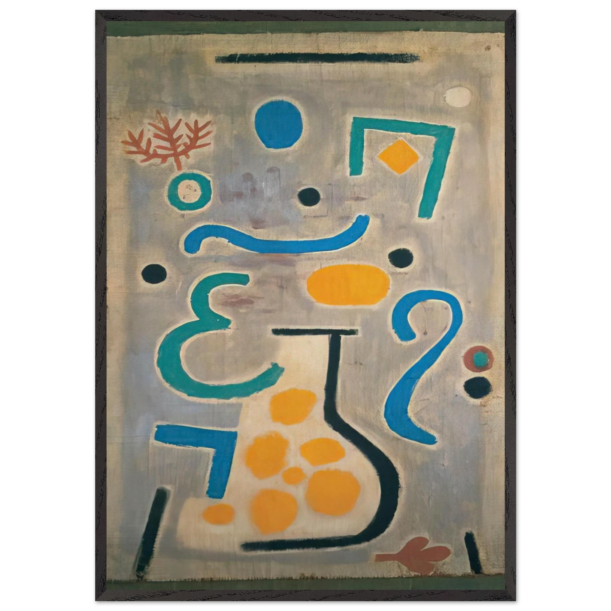 THE VASE 1938 - Paul Klee Framed Art Print – Black Wooden Frame - Default Title - -Framed Art Print