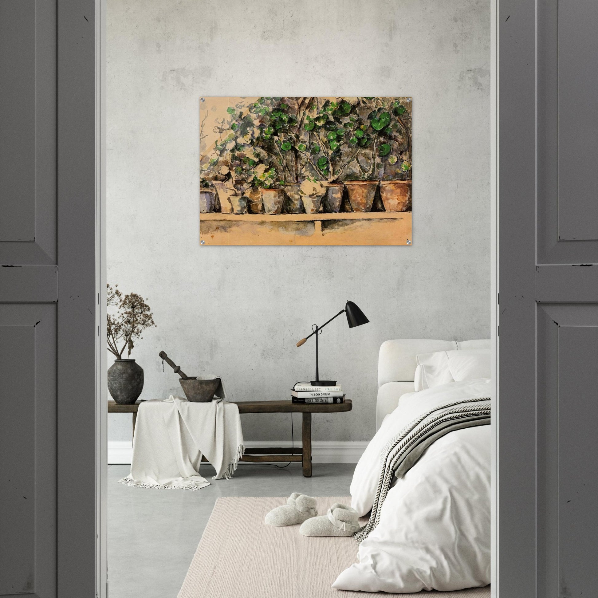 Flower Pots - Paul Cézanne Acrylic Print - 70x100 cm / 28x40″ inches | Paul Cézanne Wall Art | Paul Cézanne Prints