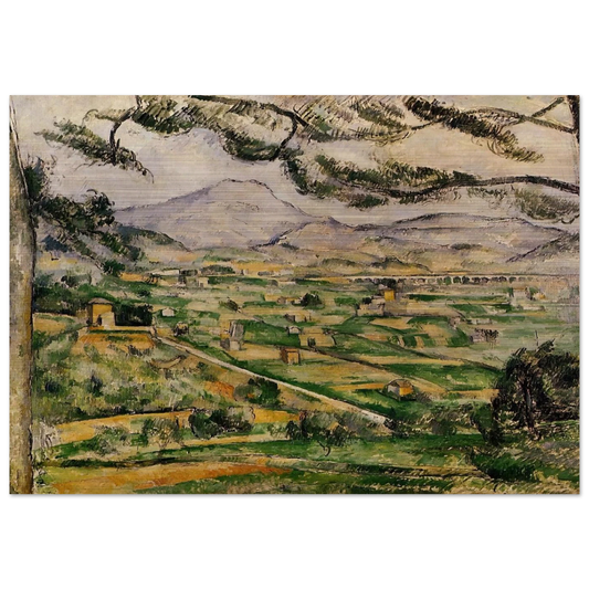 Mont Sainte-Victoire with Large Pine - Paul Cézanne Brushed Aluminum Print - 70x100 cm / 28x40 inches | Paul Cézanne Aluminum Print | Paul Cézanne Prints