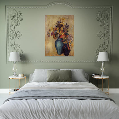 FLOWERS 1 - Odilon Redon Brushed Aluminum Print - 70x100 cm / 28x40 inches | Odilon Redon Aluminum Print | Odilon Redon Prints