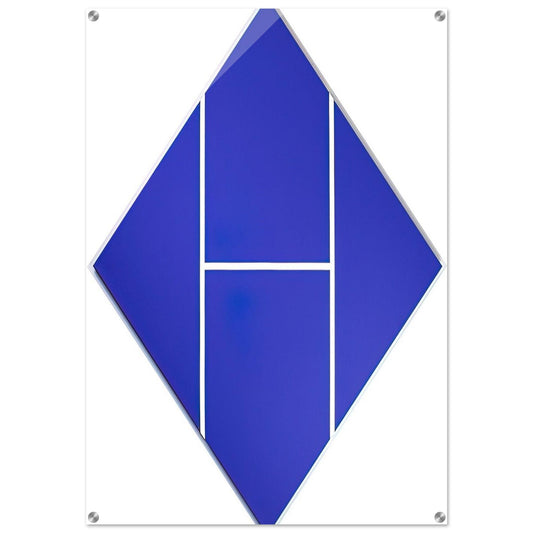 Cobalt - 1982 - Carmen Herrera Acrylic Print - 70x100 cm / 28x40″ inches | Carmen Herrera Wall Art | Carmen Herrera Prints