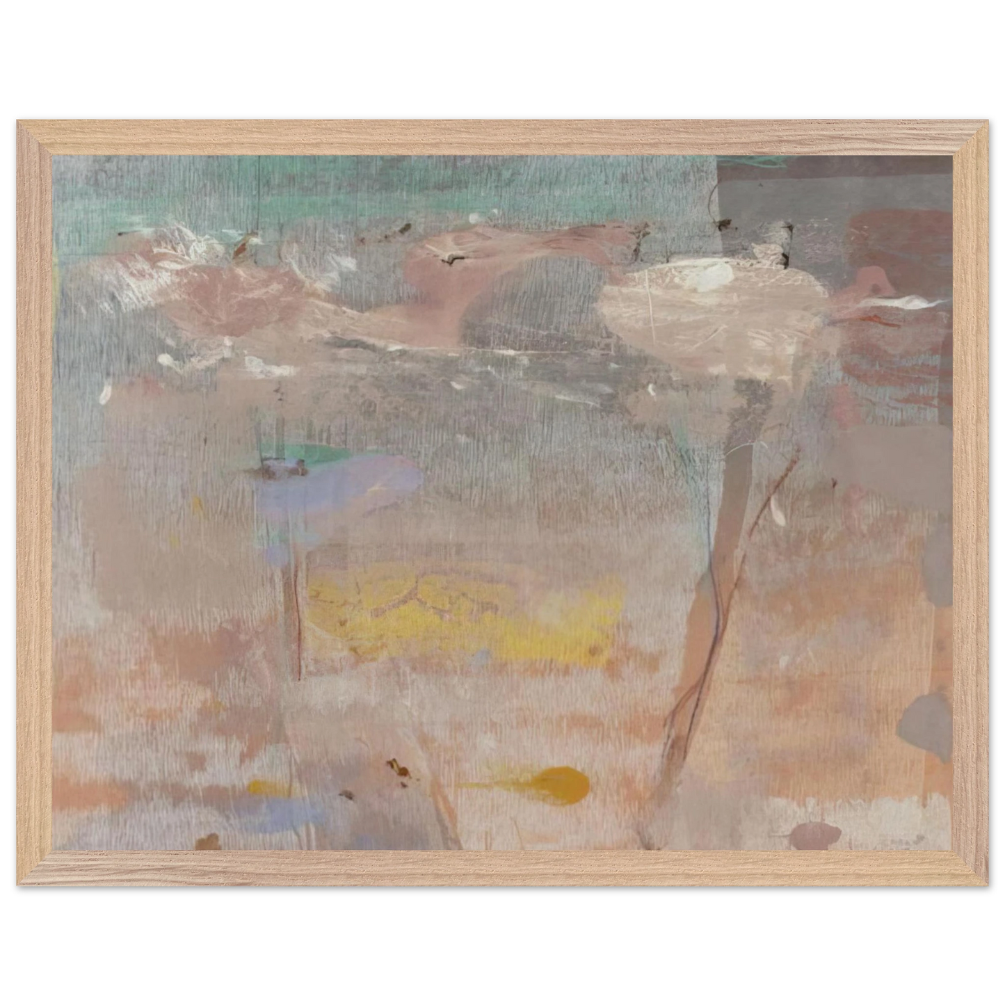Helen Frankenthaler - Monotype I - 1981 Wall art - 45x60 cm / 18x24 inches - Premium Wooden Framed Poster With Fine Art Paper - Black frame