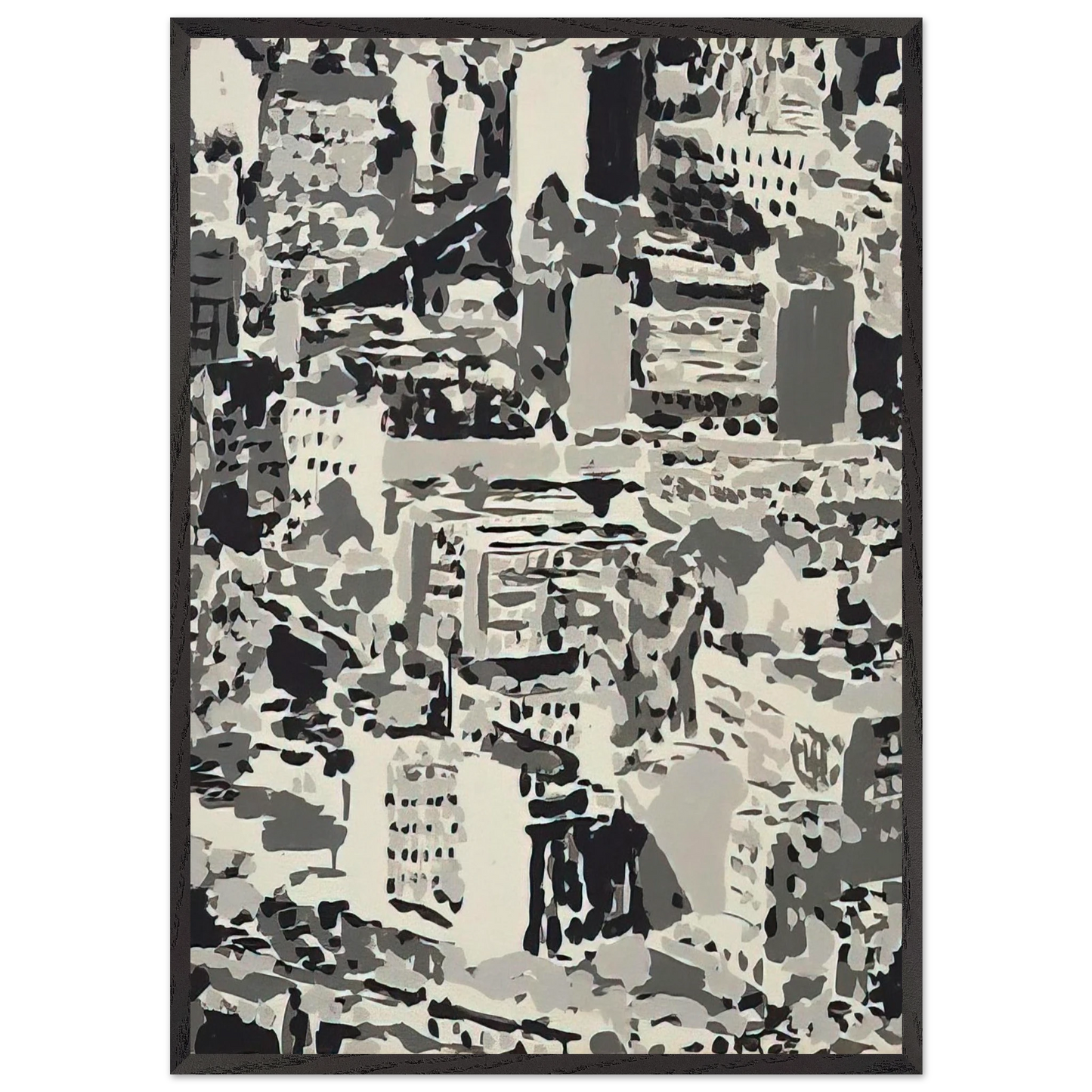 TOWNSCAPE 1969 - Gerhard Richter Framed Art Print – Black Wooden Frame - Default Title - -Framed Art Print