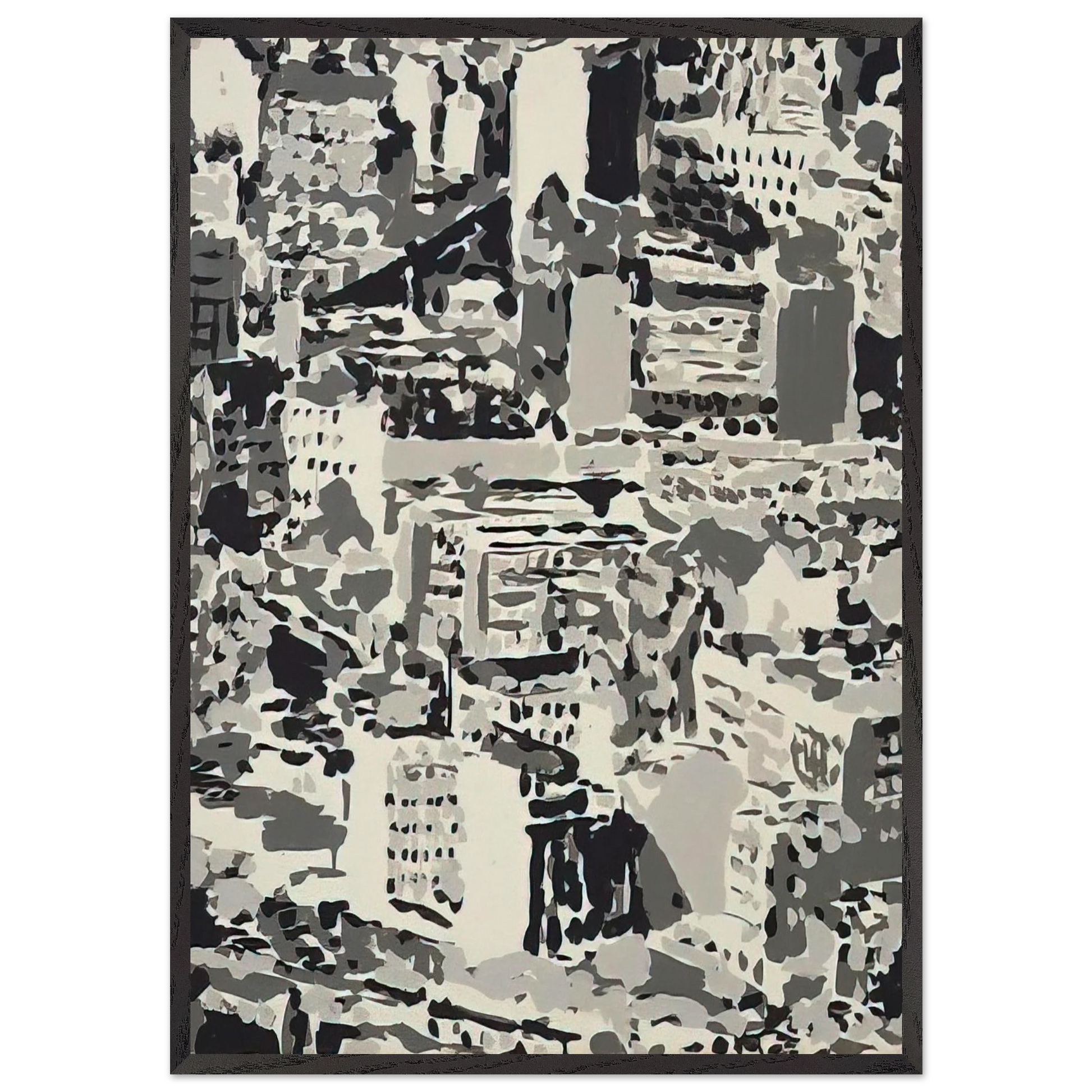 TOWNSCAPE 1969 - Gerhard Richter Framed Art Print – Black Wooden Frame - Default Title - -Framed Art Print