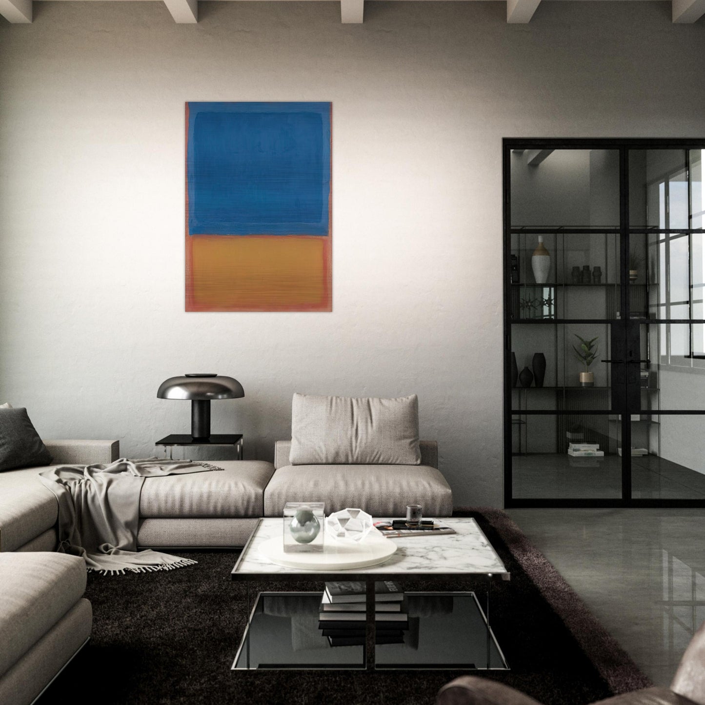 Untitled Red, Blue, Orange - 1955 - Mark Rothko Brushed Aluminum Print - 70x100 cm / 28x40 inches | Mark Rothko Aluminum Print | Mark Rothko Prints