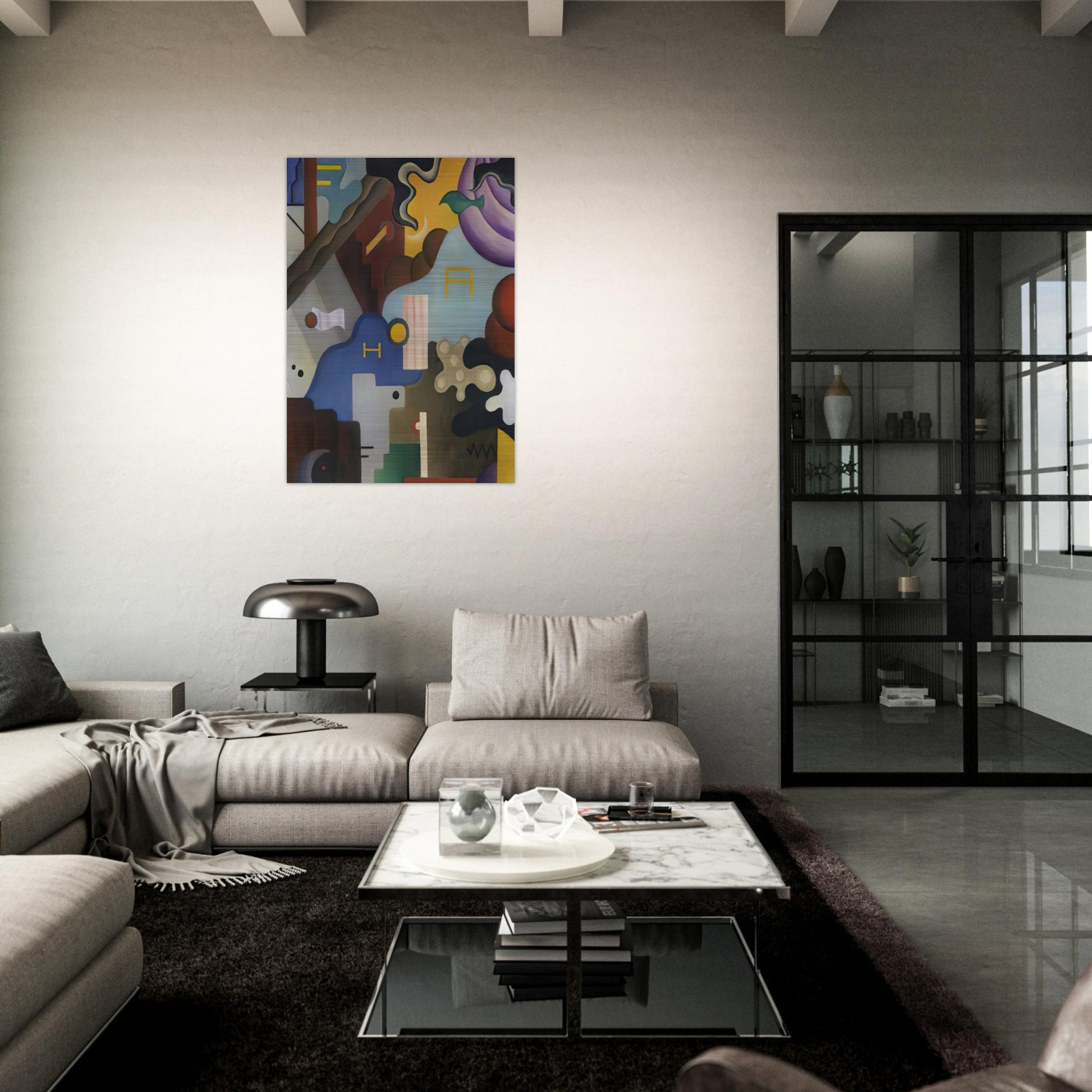 Composizione futurista - Abstract Art, Dada - Julius Evola Brushed Aluminum Print - 70x100 cm / 28x40 inches | Julius Evola Aluminum Print | Julius Evola Prints