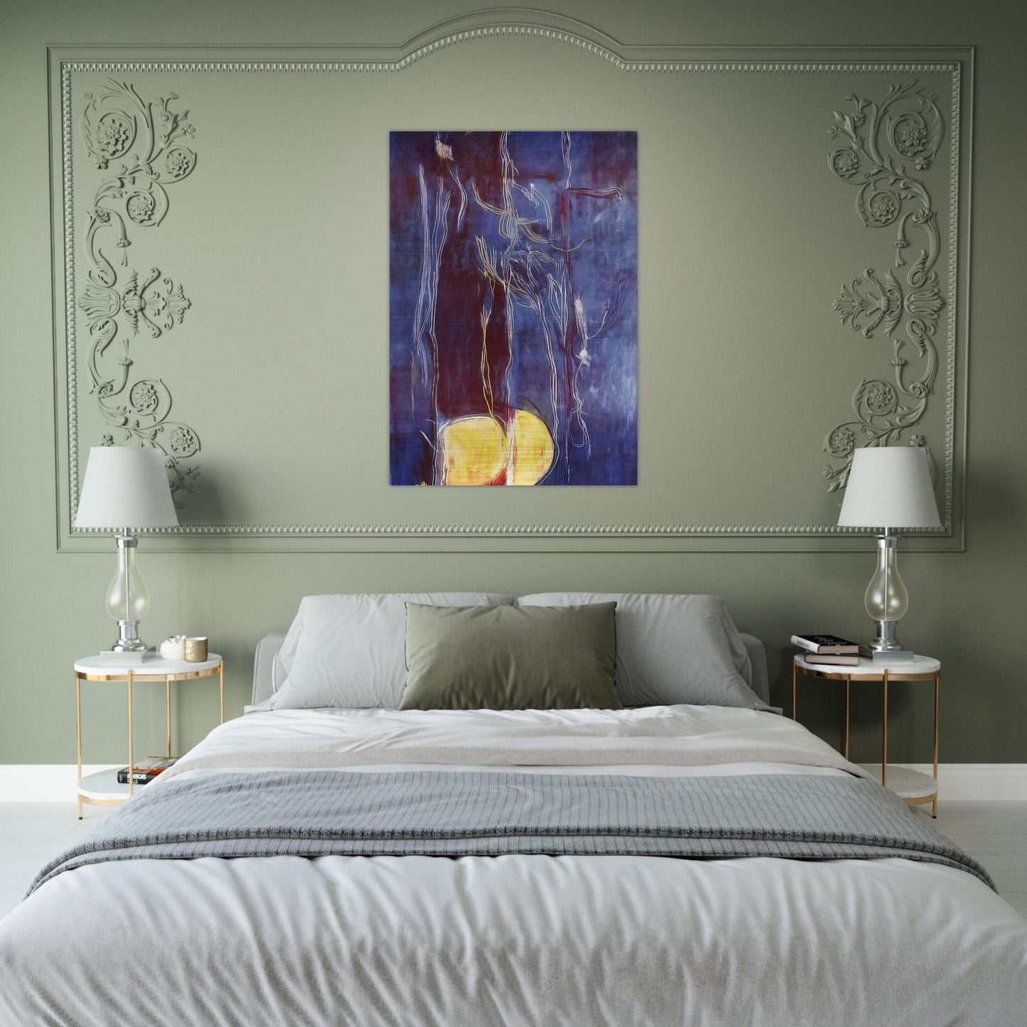 All About Blue - 1994 - Helen Frankenthaler Brushed Aluminum Print - 70x100 cm / 28x40 inches | Helen Frankenthaler Aluminum Print | Helen Frankenthaler Prints