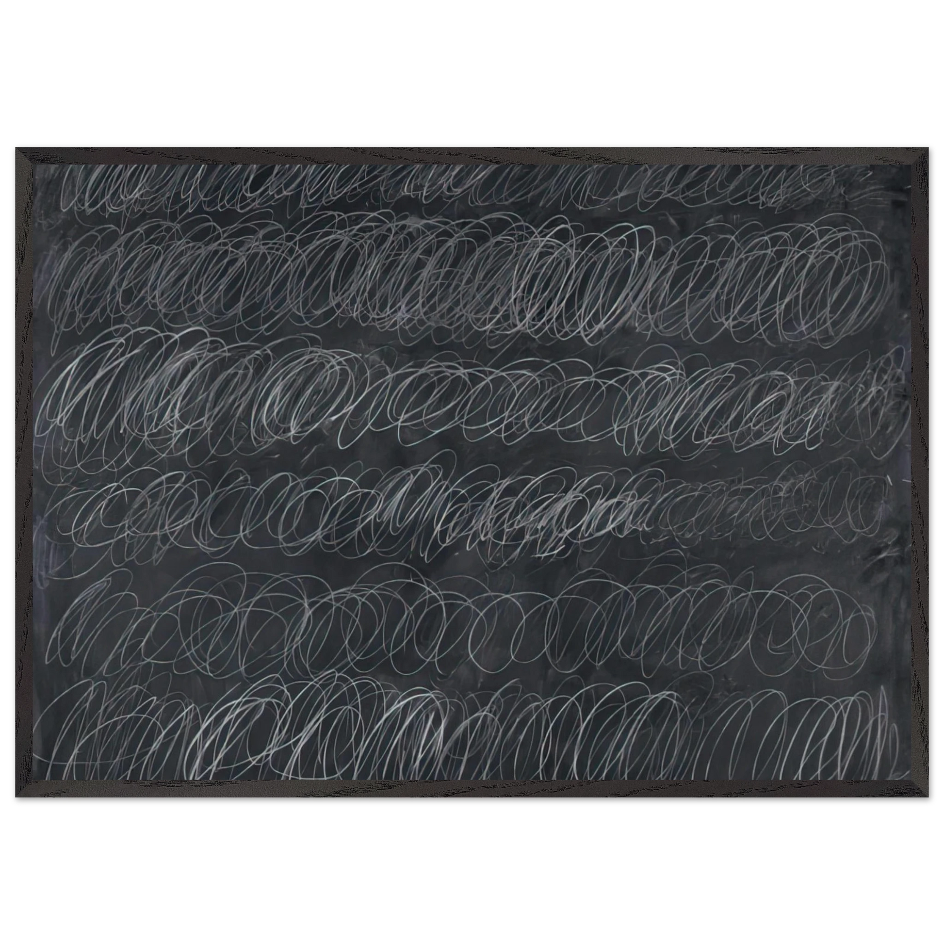 Cold Stream - Cy Twombly Framed Art Print – Black Wooden Frame - Default Title - -Framed Art Print