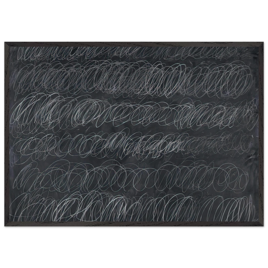 Cold Stream - Cy Twombly Framed Art Print – Black Wooden Frame - Default Title - -Framed Art Print