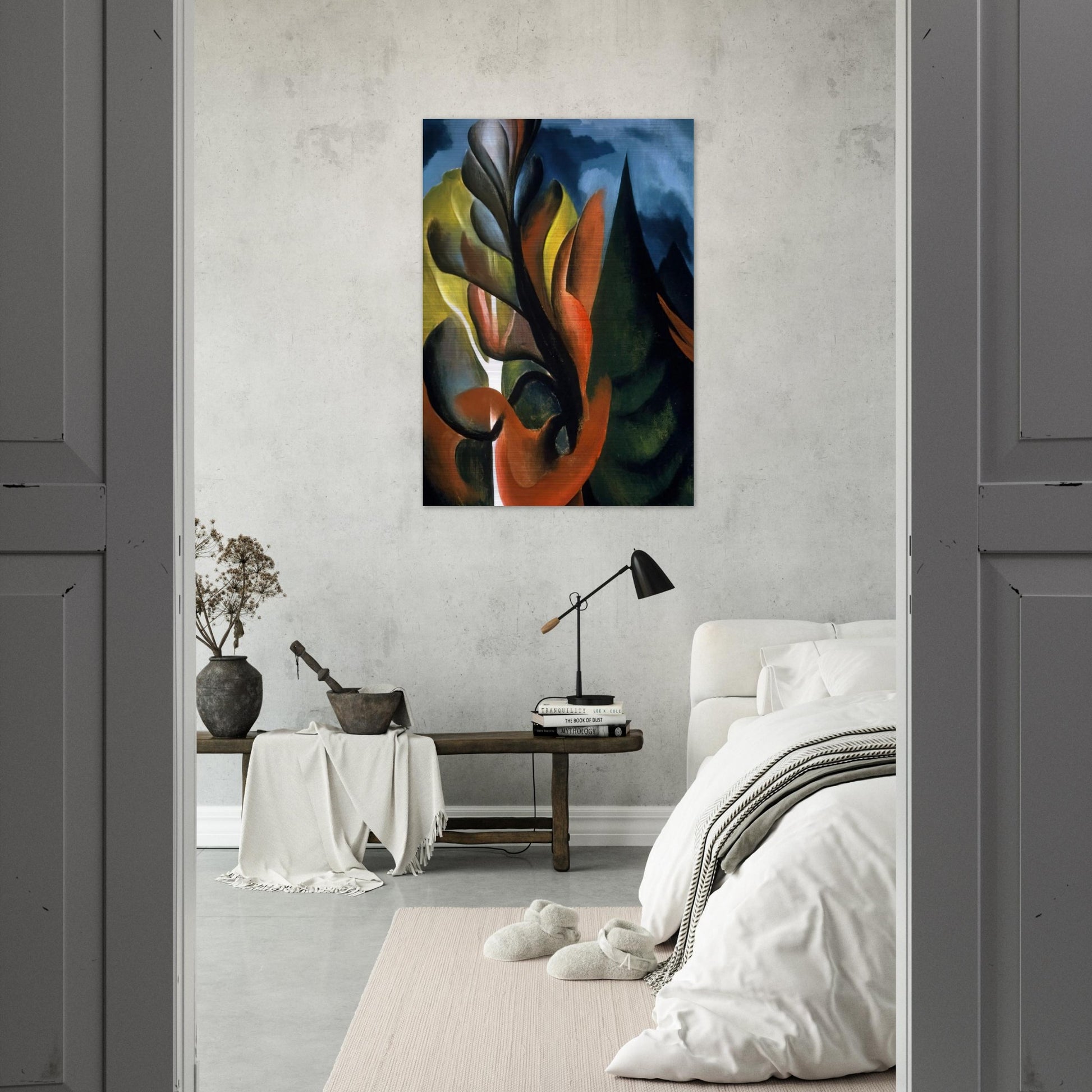 Maple and Cedar, Lake George - Georgia O'Keeffe Brushed Aluminum Print - 70x100 cm / 28x40 inches | Georgia O'Keeffe Aluminum Print | Georgia O'Keeffe Prints
