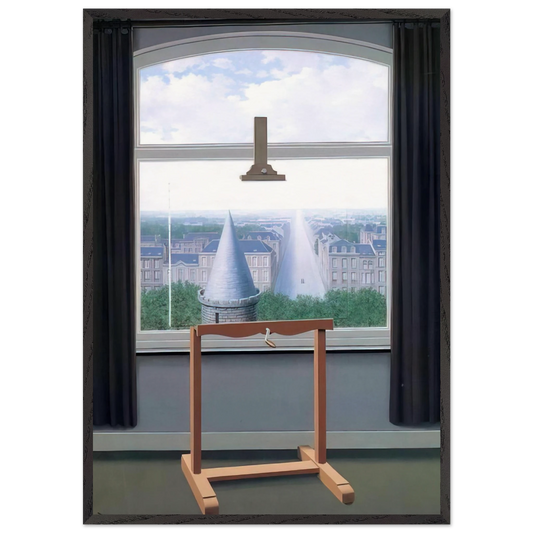 WHERE EUCLIDE WALKED 1955 - Rene Magritte 70x100 cm / 28x40 inches Framed Art Print – Black Wooden Frame