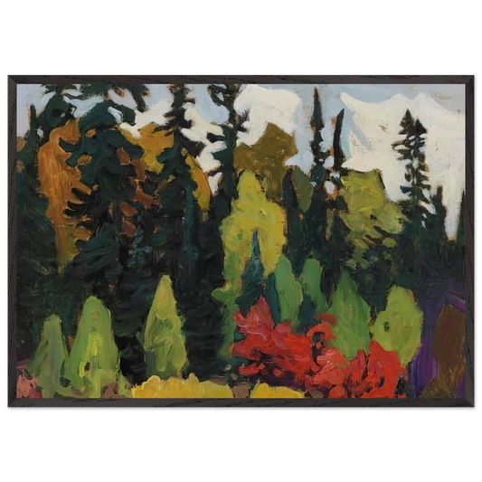 Woods Algoma - 1918 - Lawren Harris Framed Art Print – Black Wooden Frame - Default Title - -Framed Art Print