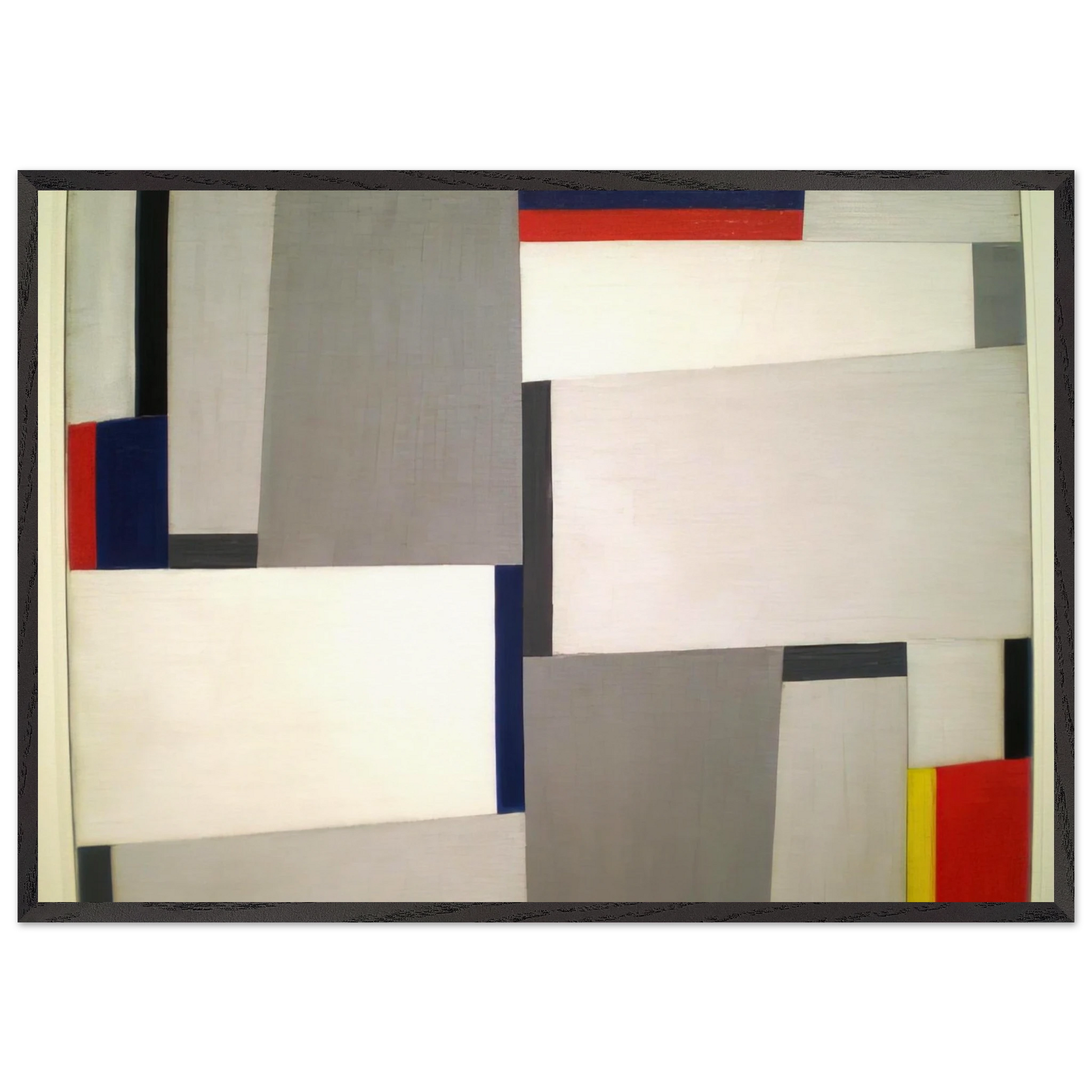 Relational Painting 73 - 1954 - Fritz Glarner Framed Art Print – Black Wooden Frame - Default Title - -Framed Art Print