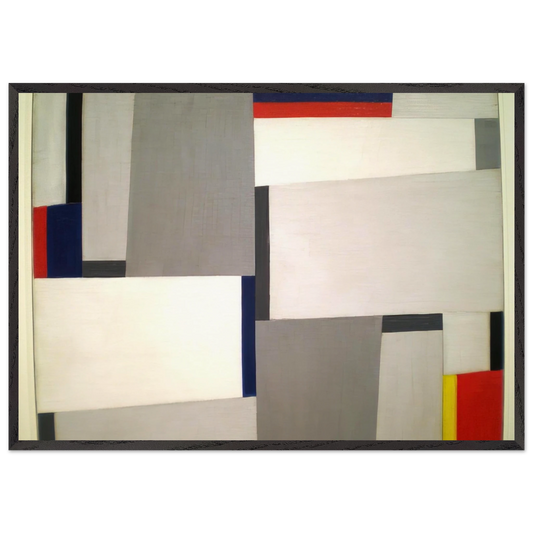 Relational Painting 73 - 1954 - Fritz Glarner Framed Art Print – Black Wooden Frame - Default Title - -Framed Art Print