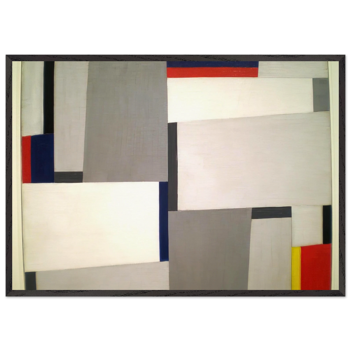 Relational Painting 73 - 1954 - Fritz Glarner 70x100 cm / 28x40 inches Framed Art Print – Black Wooden Frame