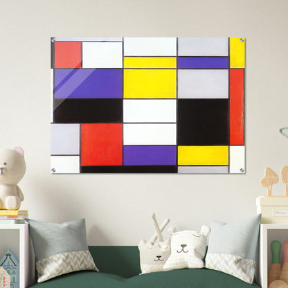Composition A - Piet Mondrian Acrylic Print - 70x100 cm / 28x40″ inches