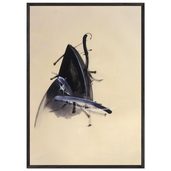 Jay DeFeoBIGUntitled Jewelry Series - Jay DeFeo 70x100 cm / 28x40 inches Framed Art Print – Black Wooden Frame
