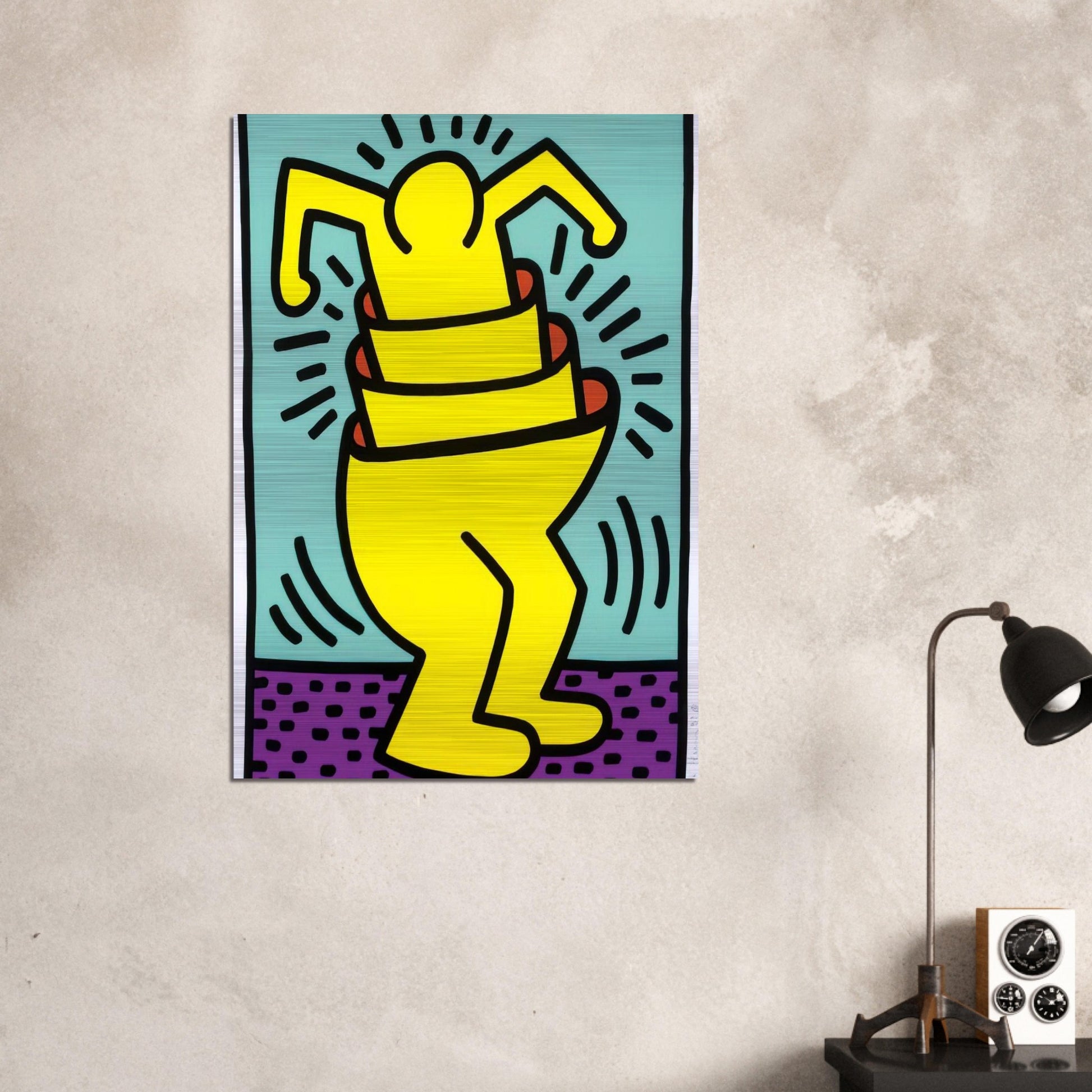 UNTITLED 1989 - Keith Haring Brushed Aluminum Print - 70x100 cm / 28x40 inches | Keith Haring Aluminum Print | Keith Haring Prints