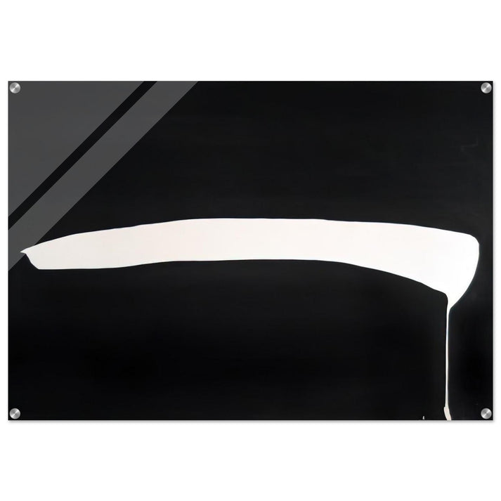 White Line on Black - 1968 - Jiro Yoshihara Acrylic Print - 70x100 cm / 28x40″ inches