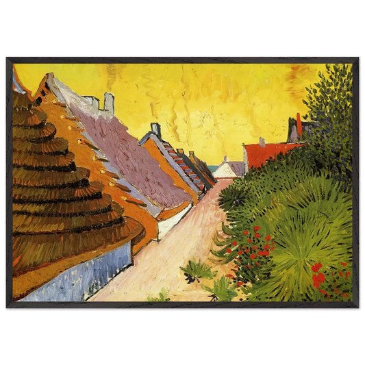 Street in Saintes-Maries - Vincent van Gogh Framed Art Print – Black Wooden Frame - Default Title - -Framed Art Print