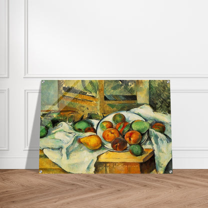Table, Napkin and Fruit - Paul Cézanne Acrylic Print - 70x100 cm / 28x40″ inches