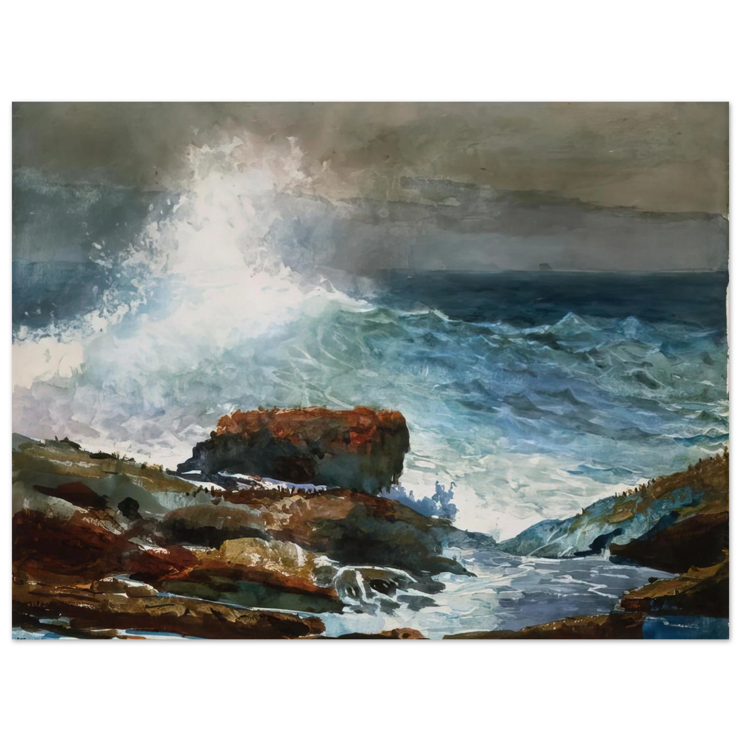 Winslow Homer - INCOMING TIDE SCARBORO MAINE Fine Art Poster - Default Title