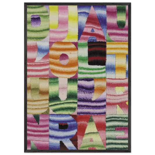 D UN JOUR A L AUTRE - Alighiero Boetti Framed Art Print – Black Wooden Frame - Default Title - -Framed Art Print