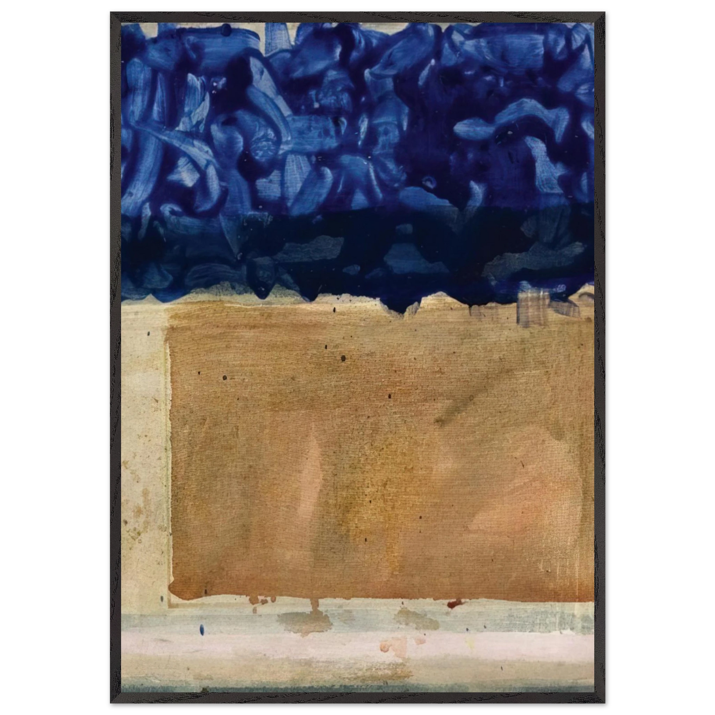 Helen Frankenthaler - Shoreline - 1952 Wall art - A1 (59.4 x 84.1  cm) - Premium Wooden Framed Poster With Fine Art Paper - Black frame