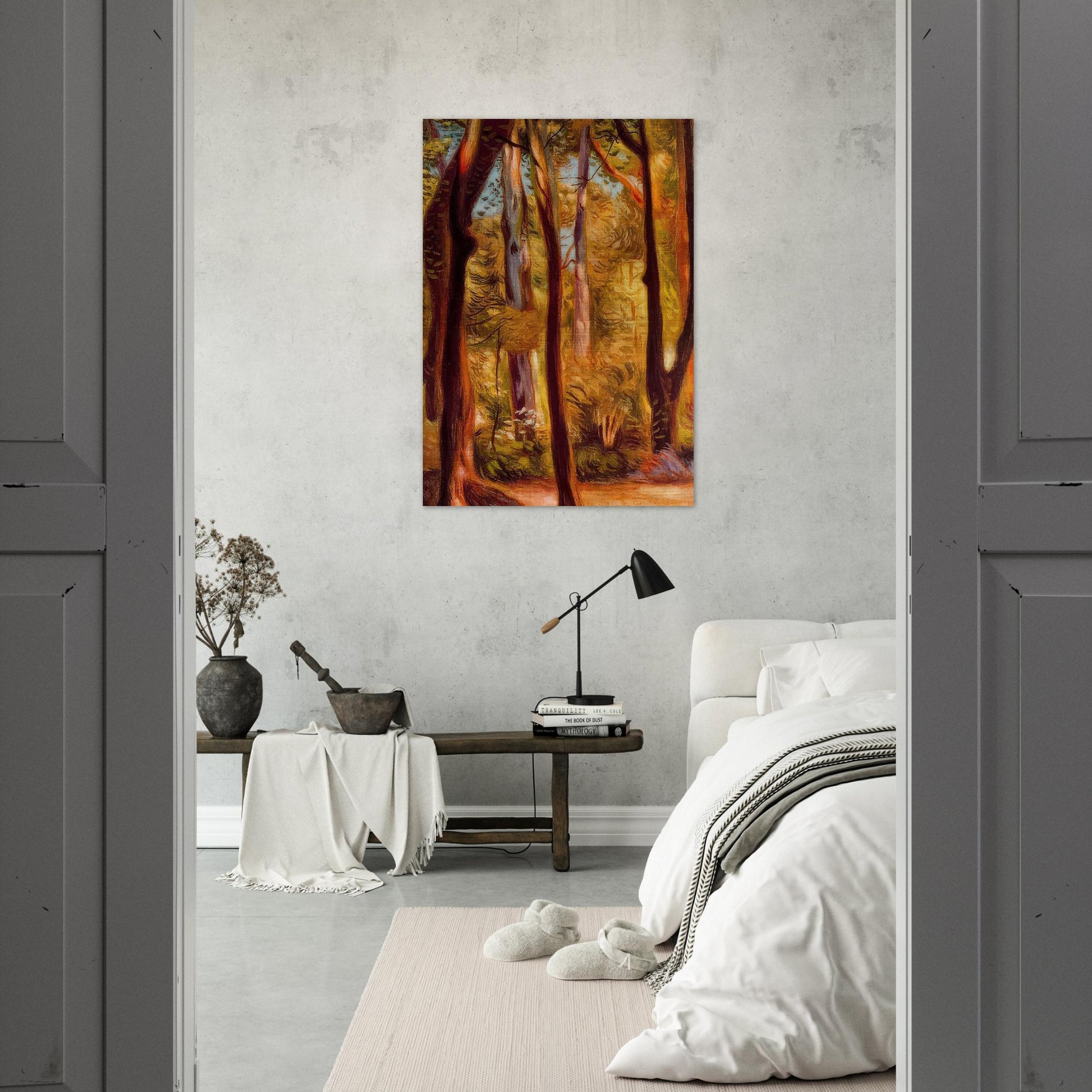 LANDSCAPE OF CASCINE - Giorgio de Chirico Brushed Aluminum Print - 70x100 cm / 28x40 inches | Giorgio de Chirico Aluminum Print | Giorgio de Chirico Prints