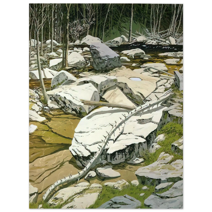 Neil Welliver - The Blue Pool - 1980  75x100 cm / 30x40inches Fine Art Poster